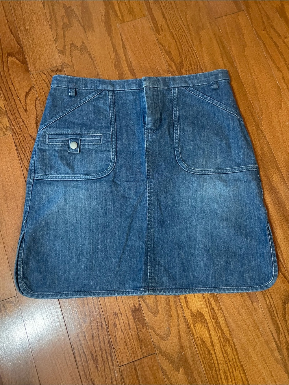 Banana Republic Denim A-Line Mini Skirt in Blue